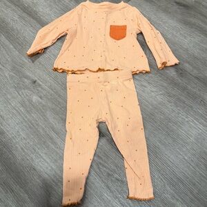 Cat & Jack Orange Polka Dot Set